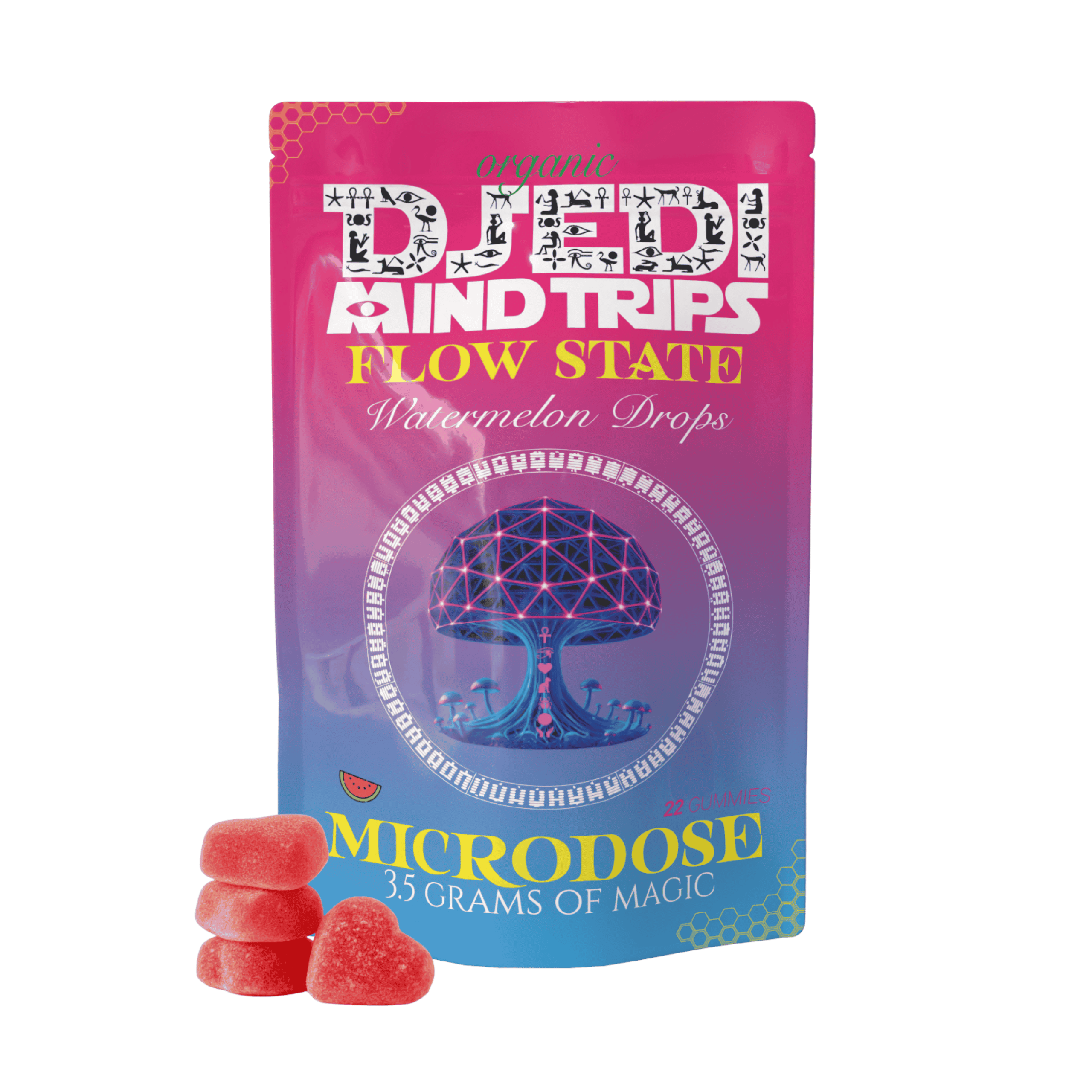 Flow State Watermelon Vegan Microdose Gummies – ALT MEDS