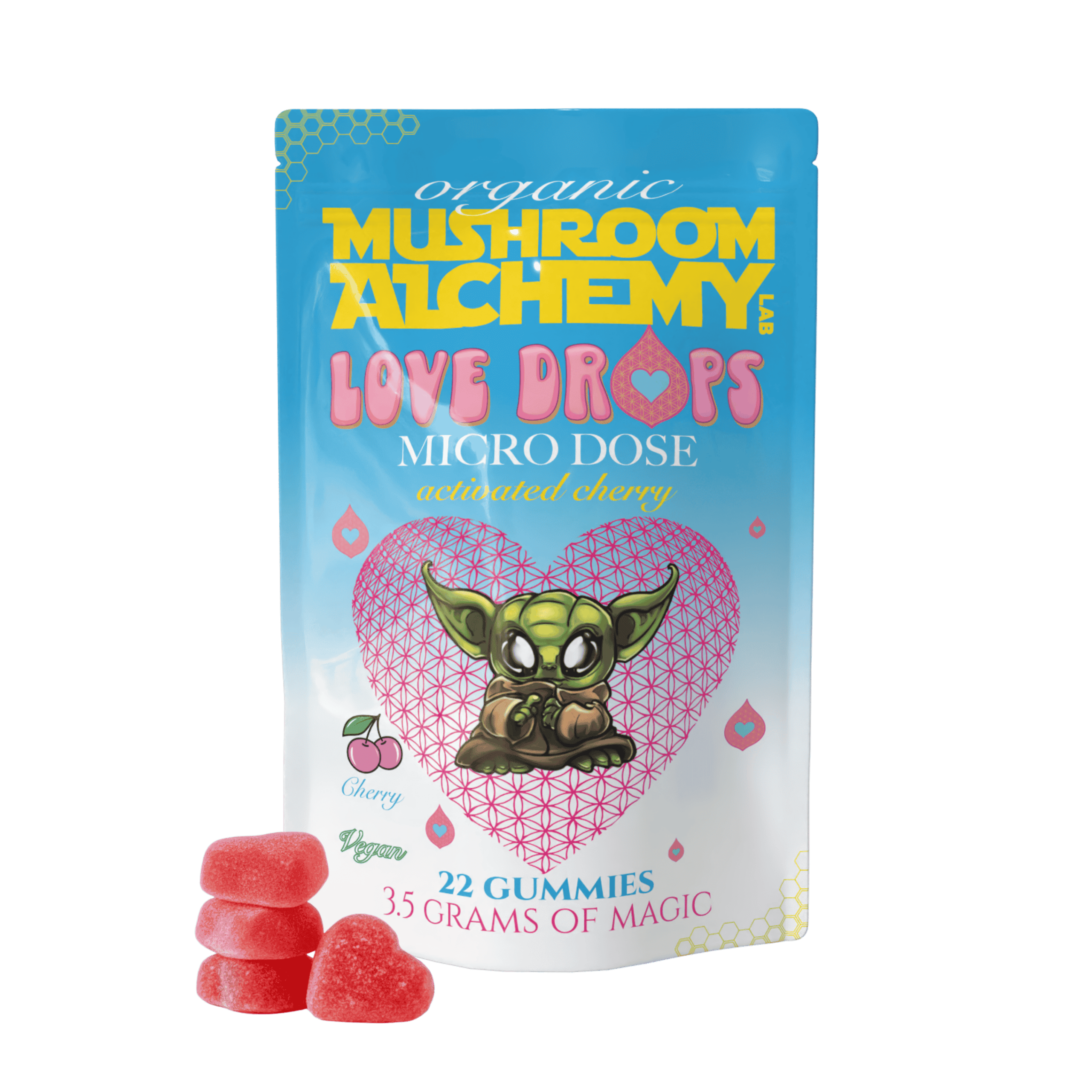 Love Drops Cherry Vegan Microdose Gummies